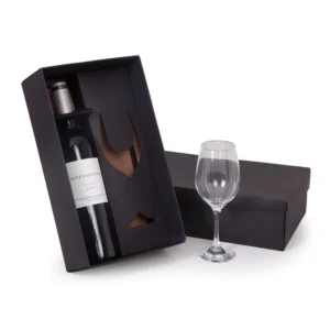 Caixa e Berço Corte e Vinco em Papel Cartão Preto 34x19x10cm Personalizado - Preto