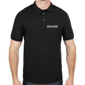 Camiseta Unissex Polo Piquet Personalizada  - Preto, Tamanho P
