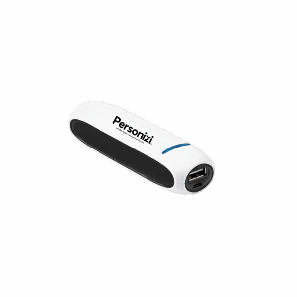Carregador portátil com personalização. Brindes personalizados ideais para ações promocionais e eventos corporativos.