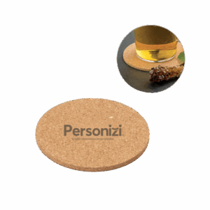 Porta-copos de cortiça com personalização para brindes personalizados sustentáveis e de alto impacto para empresas e eventos.