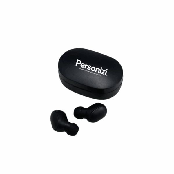 Fone Bluetooth Touch com case personalizado – brindes corporativos modernos e funcionais para ações promocionais e eventos.