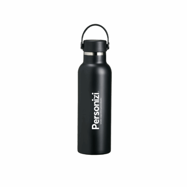 Garrafa térmica inox 550ml com personalização. Kit com 10 unidades ideal para brindes corporativos em eventos e ações promocionais.