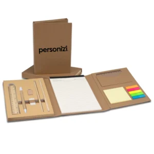 Kit Ecológico para Anotações 21x15cm Personalizado - Kraft