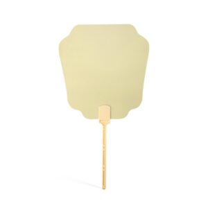 Leque Papel Personalizado - Amarelo