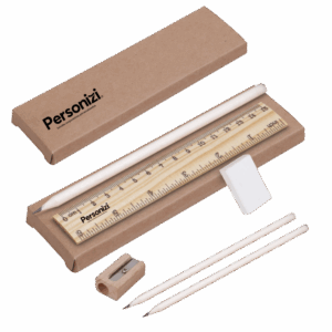 Kit escritório personalizado com itens úteis para o dia a dia corporativo. Ideal como brindes personalizados para empresas e eventos.