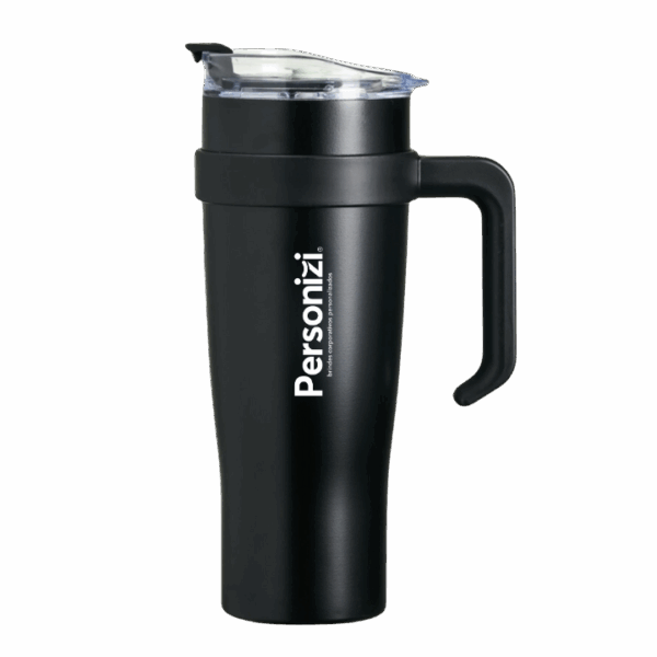 Caneca térmica 1,2L personalizada Mood 2. Brinde funcional e de alto impacto para ações promocionais e eventos corporativos.