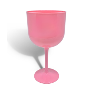 Taça de Gin Acrílico Fosco Branco E Colorido Personalizada - Rosa Claro