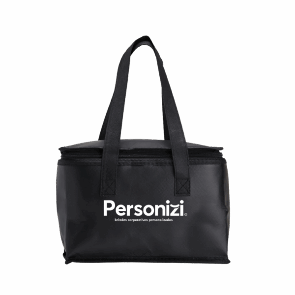 Bolsa térmica 6L com personalização exclusiva, ideal como brindes corporativos para ações promocionais, eventos e campanhas internas.