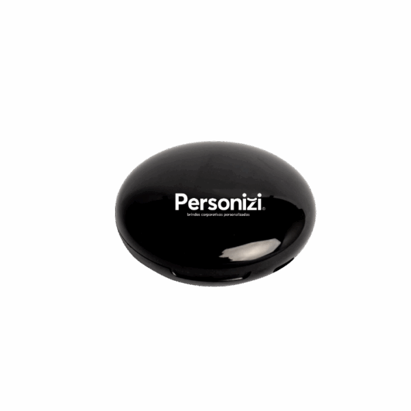 O fone de ouvido Bluetooth com case carregador personalizado é um brinde moderno e tecnológico. Ideal como brinde corporativo para empresas que querem inovar e surpreender seu público.