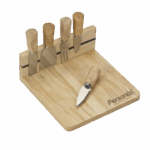 Kit Queijo 6 Peças com logo gravado – brindes personalizados elegantes e úteis para ações promocionais e presentes corporativos.