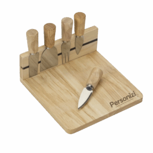 Kit Queijo 6 Peças com logo gravado – brindes personalizados elegantes e úteis para ações promocionais e presentes corporativos.