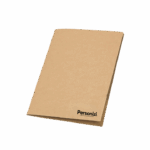 Pasta porta-documentos A4 em cartão kraft com personalização ideal como brindes personalizados sustentáveis para ações corporativas.