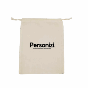 Saquinho ecobag personalizado em algodão cru 100%. Ideal como brinde corporativo sustentável para ações promocionais e eventos.