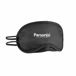 Máscara para dormir personalizada com logo — brinde corporativo funcional e ideal para ações promocionais, kits viagem e eventos.