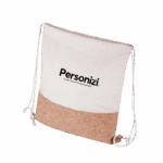 Sacola/mochila de algodão personalizada com logo. Brinde sustentável e prático para eventos, campanhas promocionais e ações corporativas.