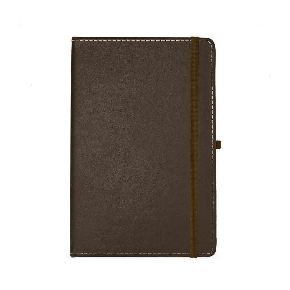 Caderneta em Couro Sintético com Pauta 21x14cm - Mod.02 Personalizada