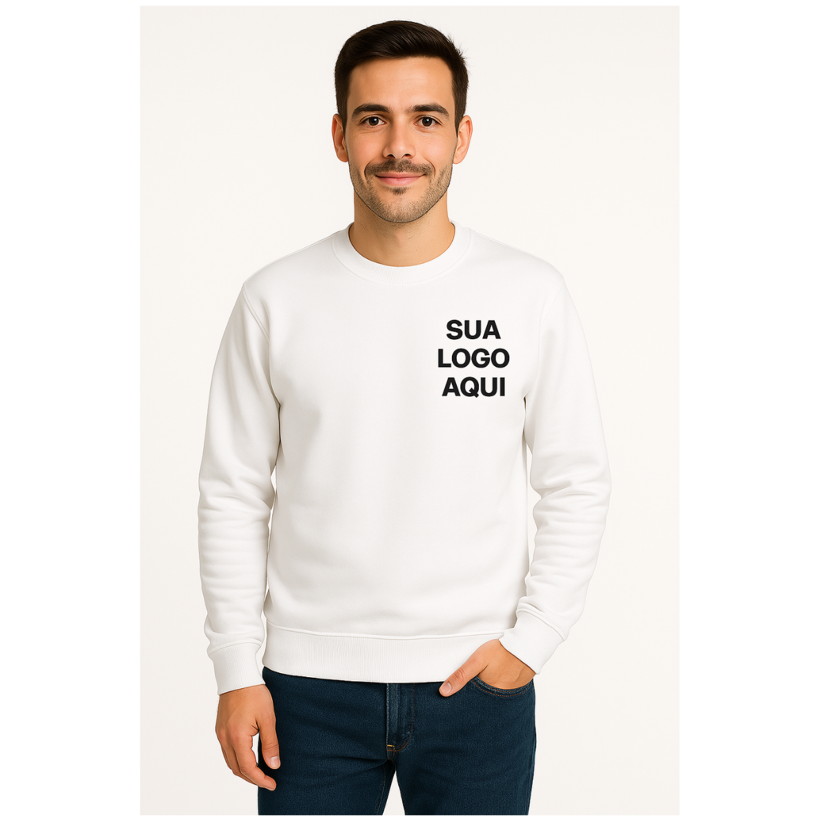 Moletom Blusa Unissex Gola Redonda Careca Personalizado