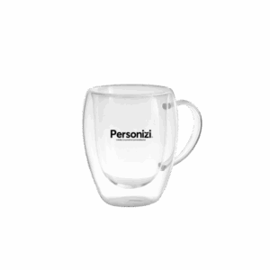 Caneca de vidro 350ml personalizada — brinde sofisticado e funcional com logo para eventos, ações promocionais e brindes corporativos.