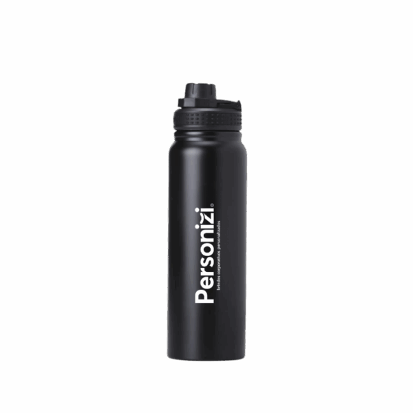 Garrafa térmica 850ml personalizada com logo. Brinde funcional, elegante e ideal para ações promocionais e uso corporativo.