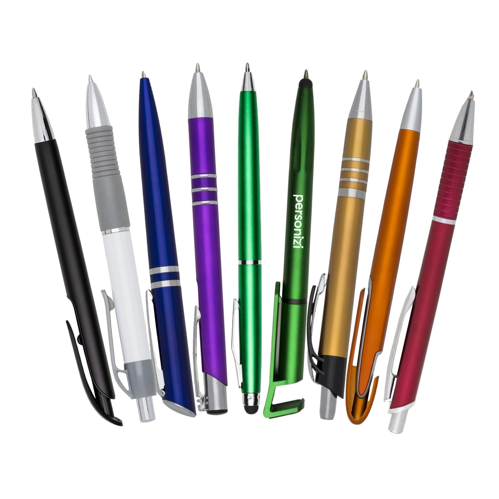 Kit 100 Canetas Sortidas Plásticas Personalizadas