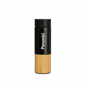 Garrafa térmica infusão 420ml personalizada com logo. Brinde funcional e elegante com infusor, ideal para eventos e campanhas institucionais.