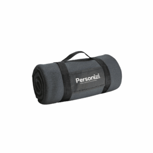Manta polar com alça removível personalizada, ideal como brindes personalizados aconchegantes para ações corporativas, viagens e eventos especiais.