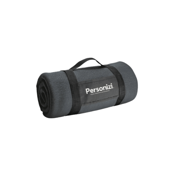 Manta polar com alça removível personalizada, ideal como brindes personalizados aconchegantes para ações corporativas, viagens e eventos especiais.