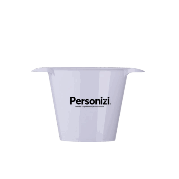 Balde de gelo 4 litros personalizado, ideal como brindes personalizados funcionais para eventos, campanhas promocionais e ações corporativas.