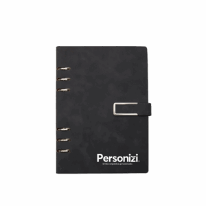 O Caderno Fichário PU Personalizado é um brinde corporativo elegante e versátil, ideal para eventos, kits institucionais e ações promocionais.