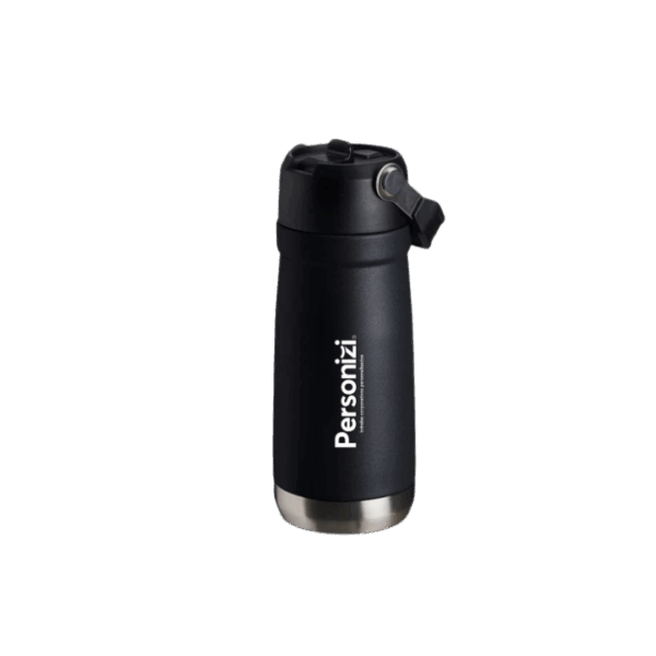 Garrafa térmica parede dupla 550ml personalizada. Brinde corporativo elegante, durável e ideal para ações promocionais e eventos empresariais.