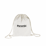 Mochila saco personalizada em algodão. Brinde sustentável e prático para eventos, campanhas promocionais e ações de endomarketing.