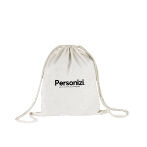 Mochila saco personalizada em algodão. Brinde sustentável e prático para eventos, campanhas promocionais e ações de endomarketing.