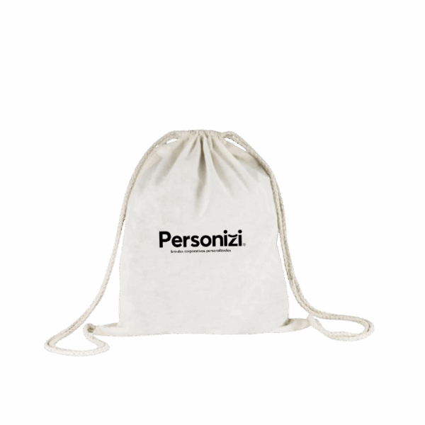 Mochila saco personalizada em algodão. Brinde sustentável e prático para eventos, campanhas promocionais e ações de endomarketing.