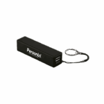 Bateria portátil em ABS personalizada, ideal como brinde corporativo funcional para ações promocionais e eventos empresariais.