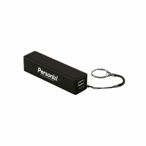 Bateria portátil em ABS personalizada, ideal como brinde corporativo funcional para ações promocionais e eventos empresariais.