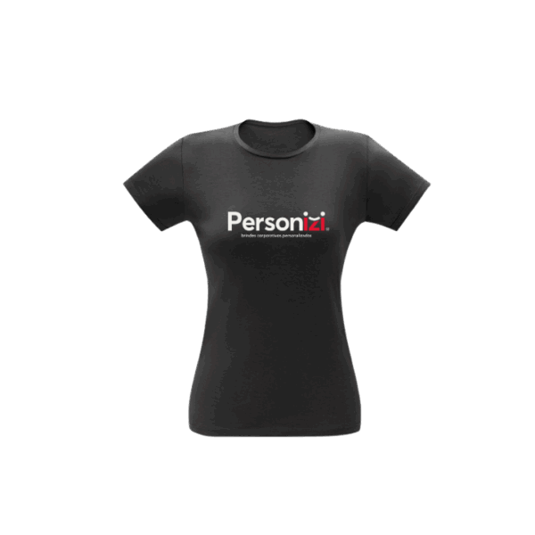 Camiseta feminina gola redonda em algodão personalizada, ideal como brinde corporativo confortável e versátil para ações promocionais e eventos empresariais.