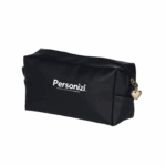 Nécessaire PU impermeável personalizada, ideal como brinde corporativo funcional e elegante para ações promocionais e eventos empresariais.