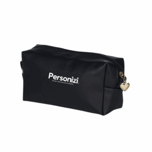 Nécessaire PU impermeável personalizada, ideal como brinde corporativo funcional e elegante para ações promocionais e eventos empresariais.