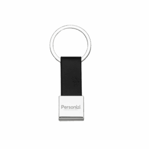 Chaveiro metal com couro personalizado — brinde sofisticado e durável com logo, ideal para campanhas institucionais e eventos corporativos.