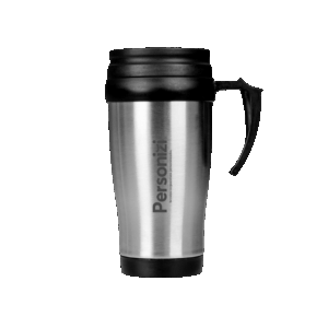 Caneca inox 400ml personalizada com logo. Ideal como brinde corporativo para eventos, ações promocionais e campanhas de endomarketing.