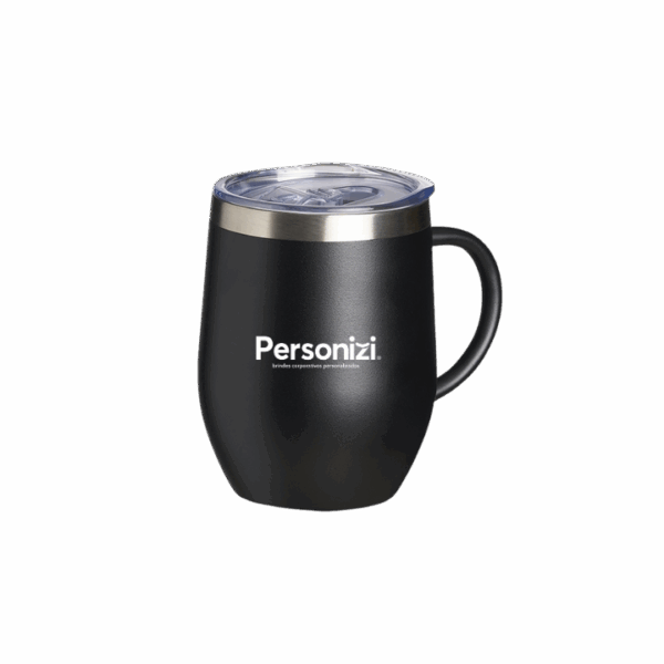 Caneca térmica inox 350ml com personalização. Brindes personalizados ideais para eventos, ações promocionais e campanhas corporativas.