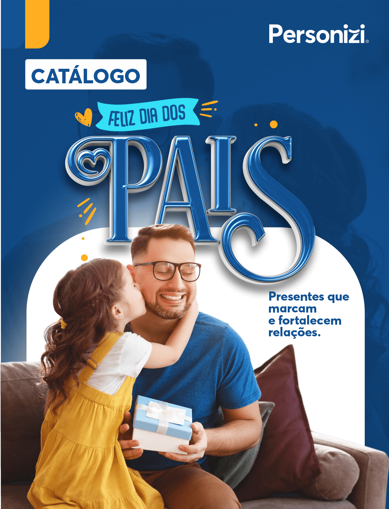 Capa de catalogo de brindes do dia dos pais