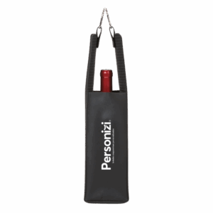 Porta vinho em Bidim personalizado, ideal como brindes personalizados elegantes para ações corporativas e datas comemorativas.