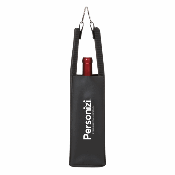 Porta vinho em Bidim personalizado, ideal como brindes personalizados elegantes para ações corporativas e datas comemorativas.