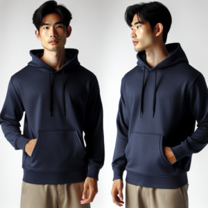 Blusas Moletom Canguru Unissex Personalizado - Azul Marinho (IA)