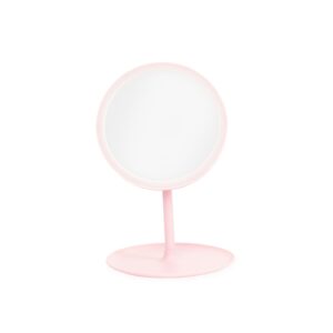 Espelho de Mesa Plástico com LED Personalizado Rosa | Personalizado com Logo | Personizi