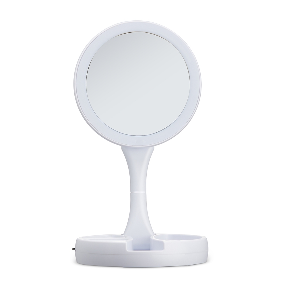 Espelho Dobrável com Led Personalizado Branco | Personalizado com Logo | Personizi