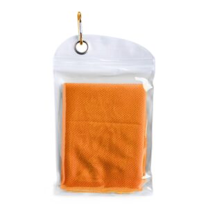 Toalha Esportiva Refrescante de Elastano Personalizada Laranja | Personalizado com Logo | Personizi