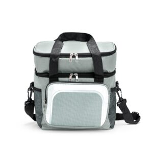 Bolsa Térmica Dupla 12L Personalizada Cinza | Personalizado com Logo | Personizi