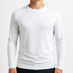 Camiseta Manga Longa UV Com Elastano Personalizada Branco | Personalizado com Logo | Personizi